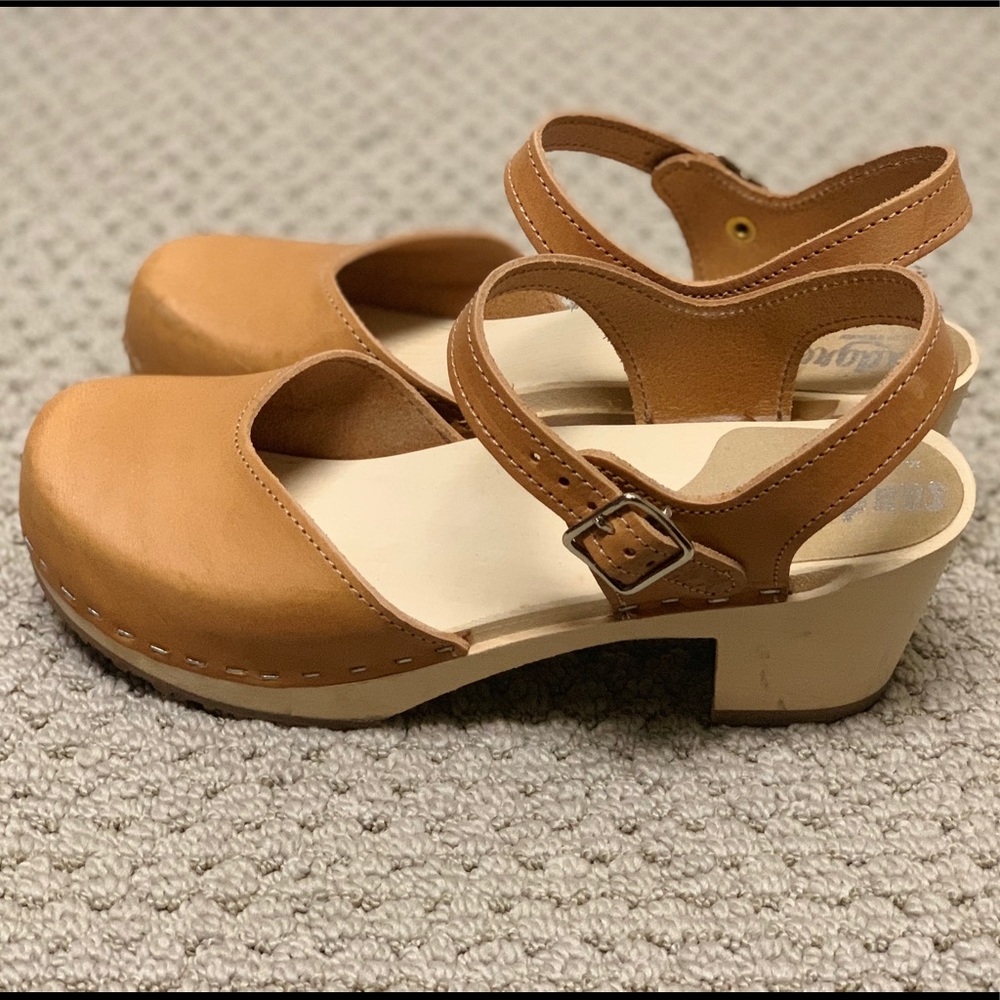 Tan Leather Mules